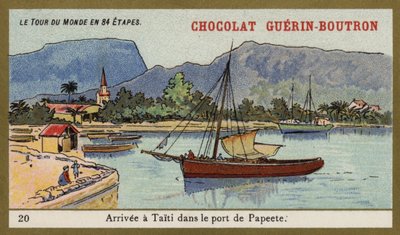 Arriving in the port of Papeete, Tahiti by French School