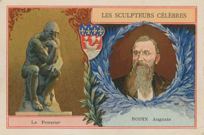 Auguste Rodin, French sculptor and his The Thinker by French School