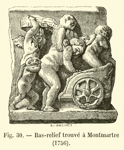 Bas-Relief Found at Montmartre, 1756 by French School