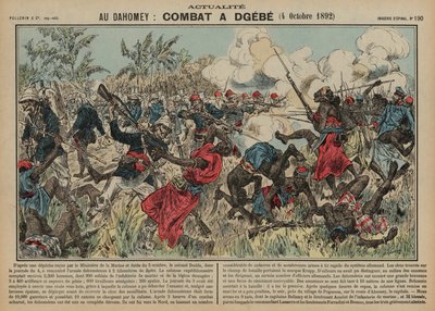 Battle of Dgebe, Dahomey, Second Franco-Dahomean War, 4 October 1892 by French School