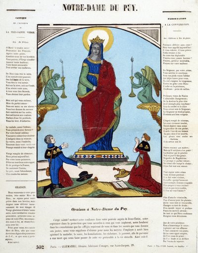 Black Virgin: Oraison in Notre-Dame du Puy - image of Epinal, n.d. by French School