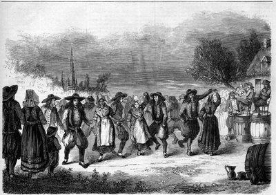 Breton custom: a wedding in Brittany. by French School