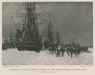 Capture of a Dutch Fleet by Hussars of the French Republic by French School