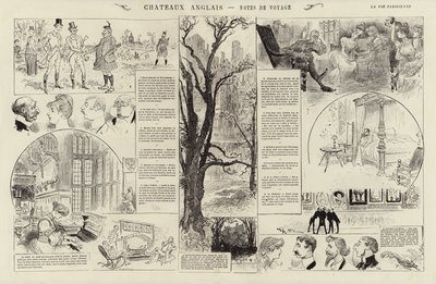 Chateaux anglais, Notes de voyage by French School