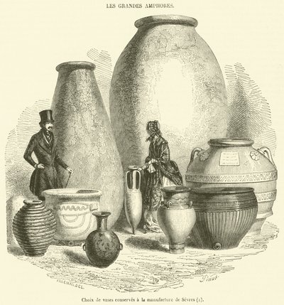 Selection of Vases Preserved at the Sèvres Manufactory by French School