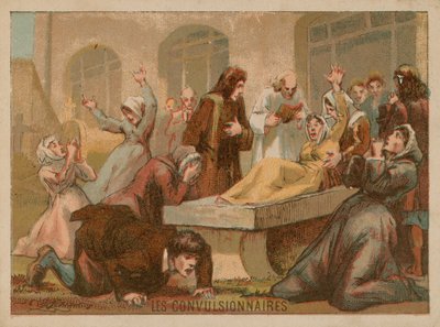 Convulsionaries or religious mystics in trances by French School