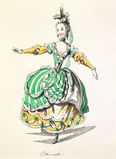 Costume Design for Phrygienne, in Dardanus, a Libretto by Leclerc de Labruere, Composed by Jean-Philippe Rameau, Facsimile by A. Guillaumot Fils by French School