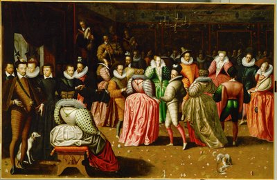 Court Ball at the Palais du Louvre on the Occasion of the Wedding of Anne, Duke of Joyeuse by French School