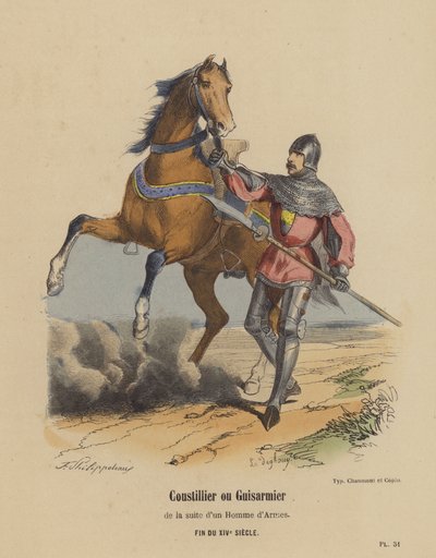 Coustillier or Guisarmier from the Retinue of a Man-at-Arms, Late 14th Century by French School