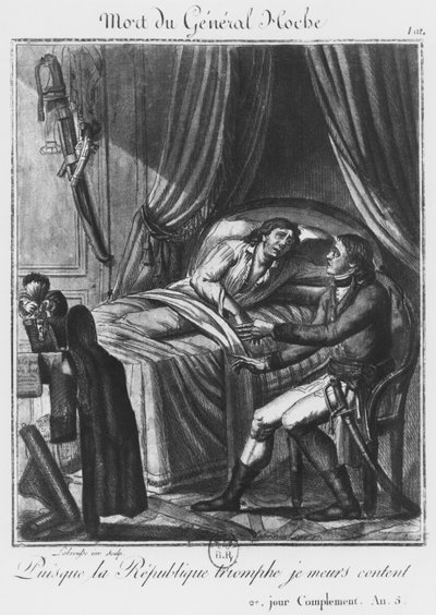 Death of General Louis Lazare Hoche on 19th September 1797 (engraving) by French School