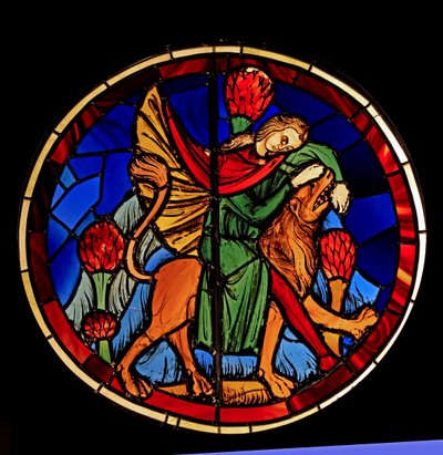 Samson and the Lion (Bay K) by French School