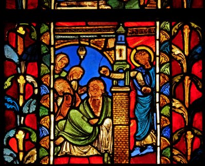 A Scene from the Life of St Nicholas: The Saint Leaves Money to a Man Preventing His Daughters Entering Prostitution by French School