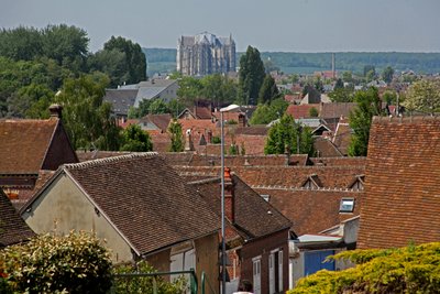View of Beauvais Cathedral Seen from Afar by French School