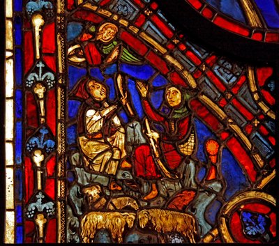 The Annunciation to the Shepherds (ex Varennes-Jarcy - originally from the Abbey de Gercy?) by French School