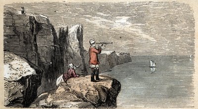 Description of the various stages of manufacture and uses of glass: the use of the long view (long view) to watch for the return of sailors who went to sea. Plate 