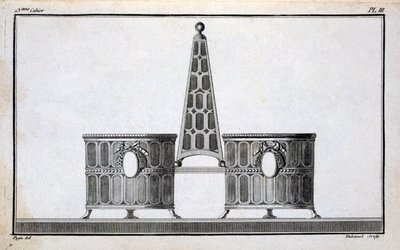 Design by Pugin, from a pattern book of Neo-classical metalwork designs put together by Duhamel, c.1770s-80s by French School