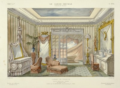 Design for a Bathroom Suite from Le Garde-Meuble, Paris, c.1890 by French School