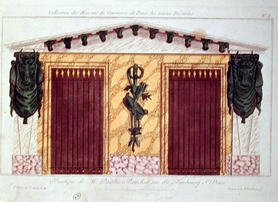 Design for the facade of a butcher