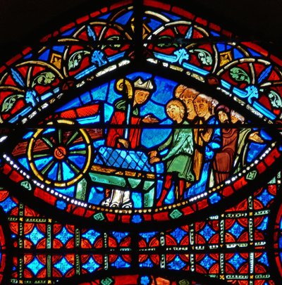 Detail (bishop and casket) by French School