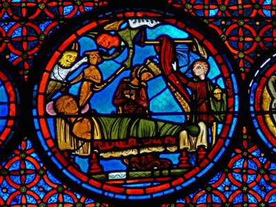 Detail (parable of Lazarus and Dives) by French School