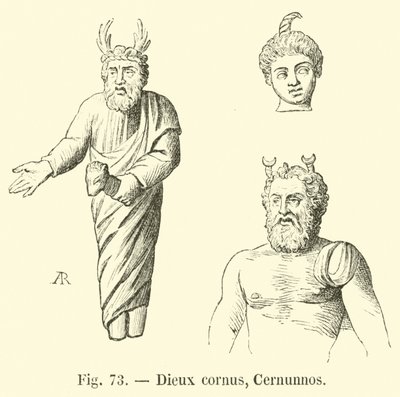Horned gods, Cernunnos by French School