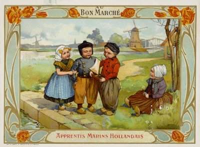 Dutch Children Looking at Sailing Boat by French School