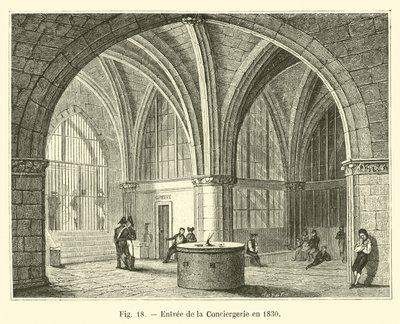 Entrance to the Conciergerie in 1830 by French School