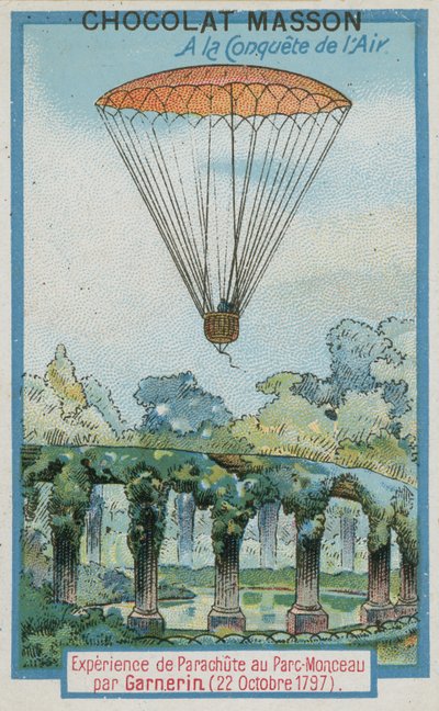 Experimenting with Parachuting at Parc Monceau by Andre-Jacques Garnerin (22 October 1797) by French School