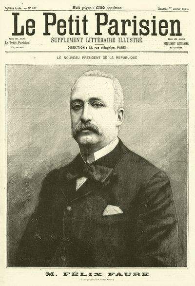 Felix Faure, New President of France (engraving) by French School