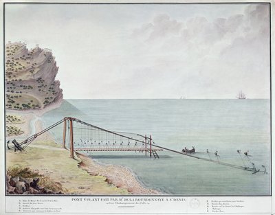 Floating Bridge for Loading Coffee, Saint-Denis, La Reunion, c.1730-40 by French School