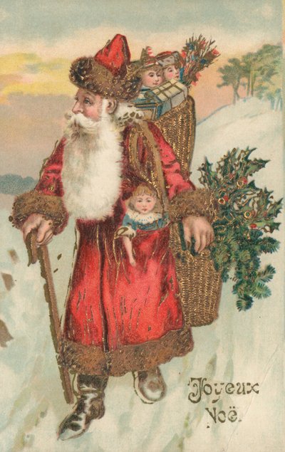 French Christmas Card by French School
