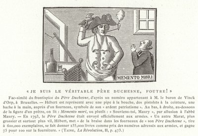Frontispiece of Le Pere Duchesne, 1790s by French School