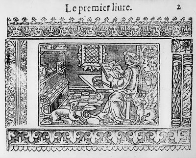 Frontispiece to the first book of Utopia by Thomas More by French School