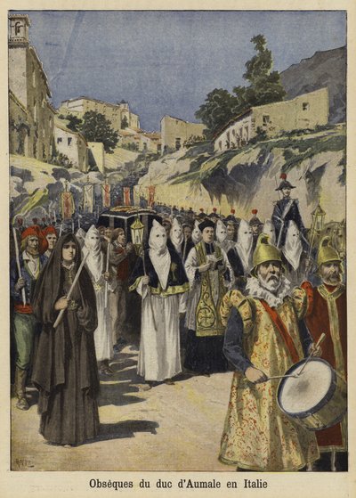 Funeral of the Duke of Aumale, Italy, 1897 by French School