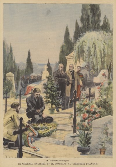 General Saussier and French Ambassador Ernest Constans at the French Cemetery in Constantinople by French School