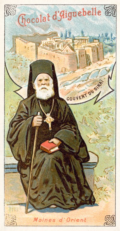 Greek Orthodox monk and St Catherine