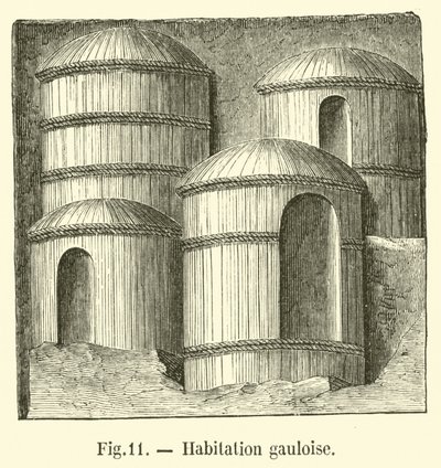 Gaulish Dwelling by French School
