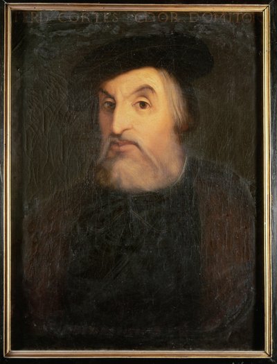 Hernan Cortez, Conquistador by French School