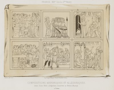 Historical and allegorical compositions by French School