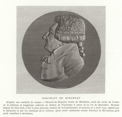 Honore Gabriel Riqueti, Comte de Mirabeau by French School