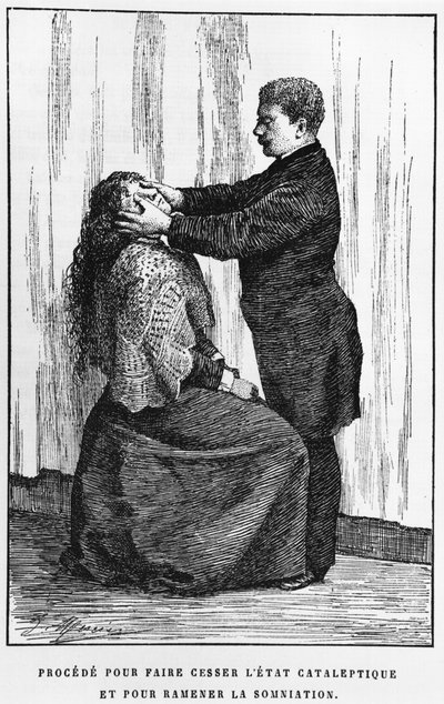 How to stop the cataleptic state and bring back the dream capacity, late 19th century by French School
