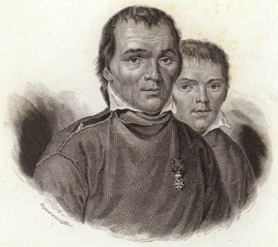 Hubert Goffin and his son Mathieu by French School
