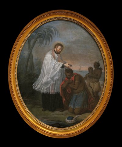 I Baptize an Indian by French School