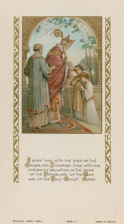 I sign thee with the sign of the cross by French School