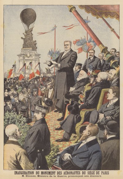 Inauguration of the monument to the aeronauts of the Siege de Paris by French School