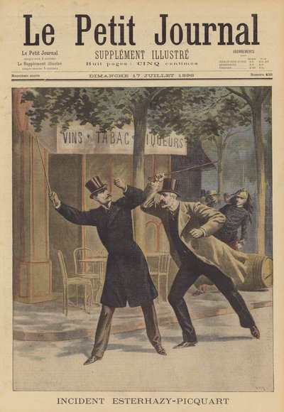 Incident between Major Esterhazy and the former Colonel Picquart by French School