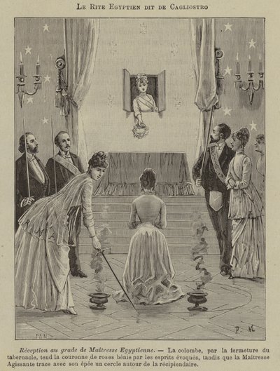 Initiation of a Mistress of Egypt in the Egyptian Rite by French School