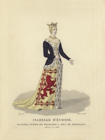 Isabella of Scotland, wife of Francis I, Duke of Brittany by French School