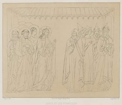 Jesus and the Pharisees by French School