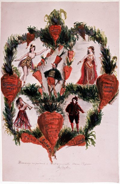 King Carrot, Operetta of Offenbach - Bibl. document of the Opera by French School